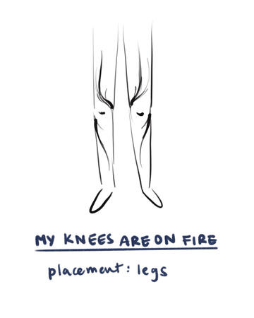 my knees are on fire